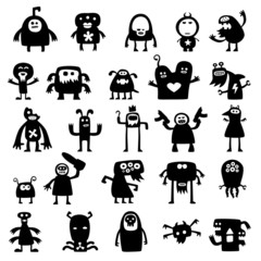monsters silhouettes