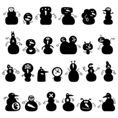snowmen silhouettes