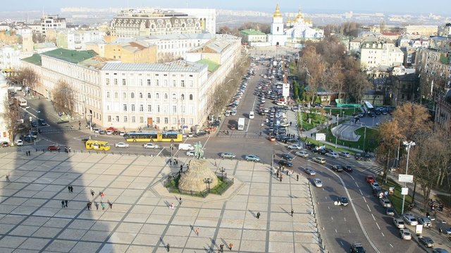 Statue of Bogdan Khmel'nitsky on Sofia square, Kiev.