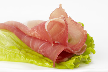Ham and lettuce