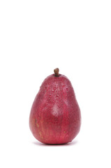 Single Red Pear Isolated on a White Background