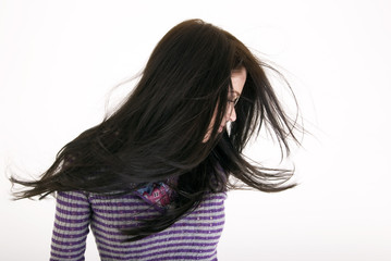 Portrait of a young fashionable girl