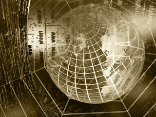 Computer background, in sepia