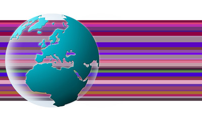 World Globe texture (blue & violet) © Gut Feeling