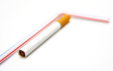 One cigaret and tubule for juice