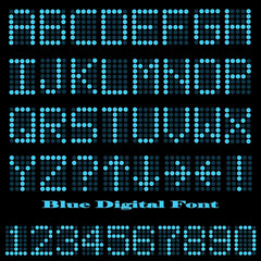 Blue Digital Font