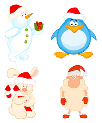 Vector cartoon little toys are isolated for a design