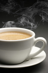 Cup of hot coffee