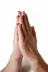Praying Hands isolated on white
