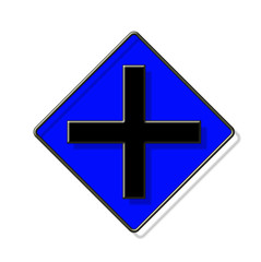 Obraz premium panneau routier, intersection