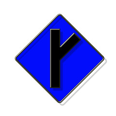 panneau routier, pate d'oie