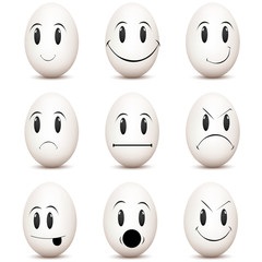 various facial expressions