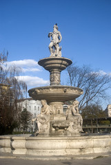 Fototapeta na wymiar Danubius Fountain, Budapest, Hungary