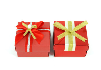 Christmas gift with white background .