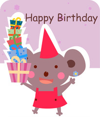 cute bear with gift box