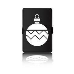 Panel de aeropuerto con bola de adorno