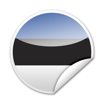 Pegatina bandera Estonia con reborde