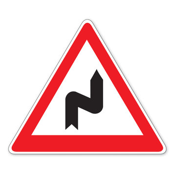 Schild (14) Doppelkurve