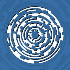 Abstract blue circular high tech look background