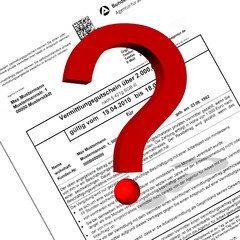 Vermittlungsgutschein mit Fragezeichen