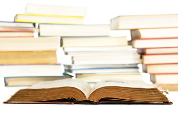 Open old book