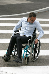 Obraz premium Handicap passage piéton