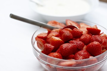 Erdbeere zum Fr&uuml;hst&uuml;ck