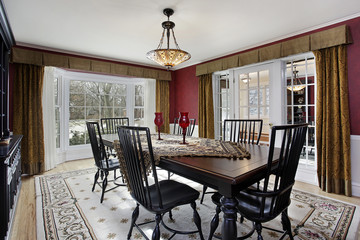 Dining room with picture window