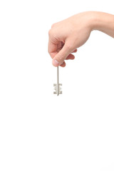 Male hand holding a key