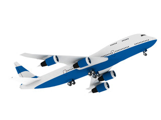 3D model of airplane isolated on white background