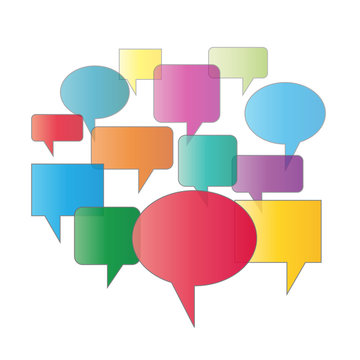 Logo speaking on white background
