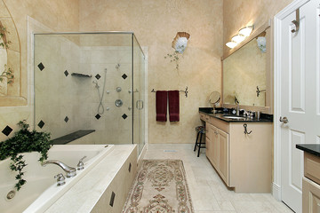 Master bath in luxury home