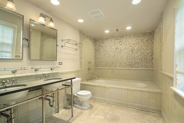 Master bath in luxury home