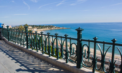 Sea view from the balconi. - obrazy, fototapety, plakaty