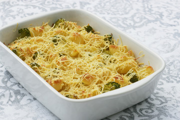 Gratin pâtes et brocolis