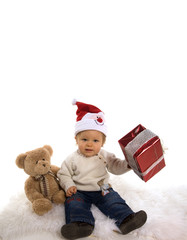 enfant de un an et cadeau de noël