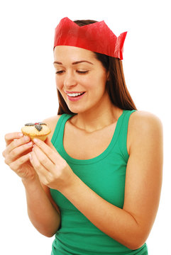 Woman Holding Mince Pie