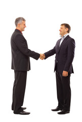 handshake isolated over white background