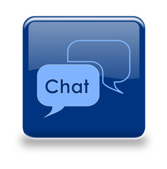 Button Chat blau