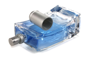 small bottle with a perfume liquid