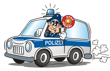 Police Car Blue © jokatoons