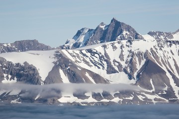 High mountains over the clouds