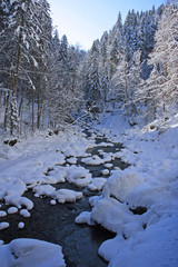 Winterlandschaft mit Bach