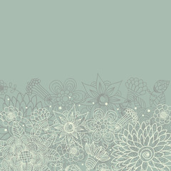 Vintage floral background with place for text