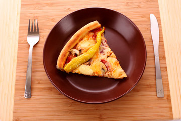 Tasty pizza  on the table