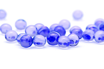 Transparent blue capsules