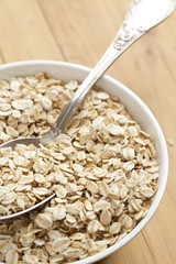 oatmeal on wooden table