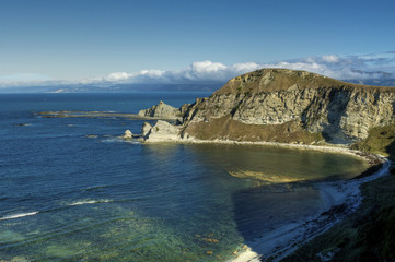 Fototapeta na wymiar View of the Beautiful Coastline near Kaikoura, New Zealand