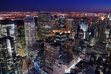 Urban city skyline aerial view