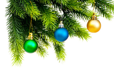 Christmas decoration isolated on the white background